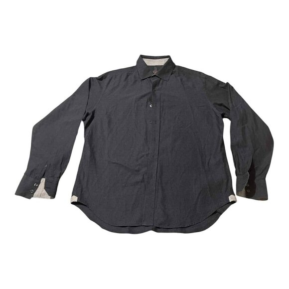Robert Graham Shirt Mens Extra Large Black Long Sleeve Button Up Casual Dress - Picture 1 of 5
